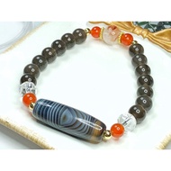 Tibetan Dzi Bead Sky Eyes Dzi Beads 藏传天眼天珠 31.3x10.6mm