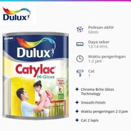 Cat Kayu dan Besi Dulux Catylac Hi-Gloss 0,9L WHITE 1501||Cat Kayu &amp; Besi DULUX CATYLAC 0.9L