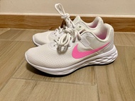 Nike Women Revolution 6 NN White/Pink US5.5 UK3 EUR36 輕量跑鞋 波鞋