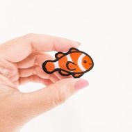 FISH EMBROIDERY PATCH CLOWN FISH BADGE EMBROIDERY/ IRON PATCH