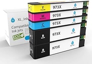 XL-Ink Ink Cartridges Compatible with HP 973x / HP973x Economy Pack of 5 (CMY + 2X BK: HP 2X L0S07AE