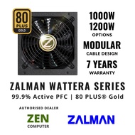 # ZALMAN™️ WATTERA Series 1000W / 1200W | 80 PLUS® Gold Certified PSU #