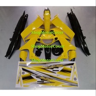 YAMAHA Y125 Y125Z Y125ZR BODY COVER SET KUNING HITAM DIRAJA WITH STICKER (HLD) YAMAHA Y 125 Z ZR COV