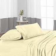 Sateen Bedding 1 Piece Bedsheet Flat Only, Egyptian Quality & 400TC Cotton Bedsheets, 9 by 9 Feet (1