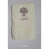 SG Personalised Name Embroidery Bath Towel Gift Birthdays Christmas Mothers' Day Teacher's Day Children Day