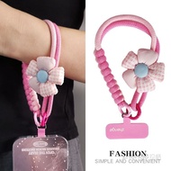 Phone Phone Phone Case Short Hand Strap Dopamine Flower Braided Wrist Strap Comfortable Durable All-