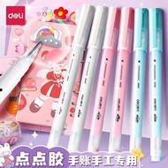 Deli pen-shaped dot glue pen, double-sided glue, traceless dot glue for journaling, strong glue for 