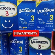 Baru[Terbaru] Susu Lactogrow3 180gr/350/750gr/1kg Vanila/madu/plain