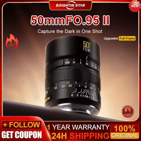 Brightin Star 50mm F0.95 II Full Frame Lens For Sony E A7 A7R A9 A1 for Canon RF R5 R6 R7 Nikon Z Z6
