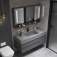 ST-ΨNew Bathroom Cabinet Combination Household Washing Basin Basin Rock Plate Wash Basin Wash Basin Cabinet Bathroom Was