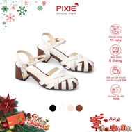 Pixie Fashion 5cm Square Sole Knitted Sandals H417