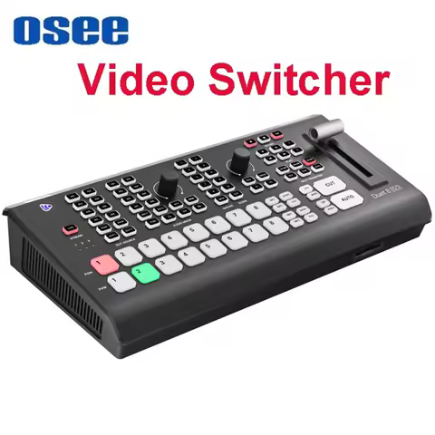 OSEE 8-Channels Video Switcher 4K HDMI-compatible SDI NDI HX SRT RTMP Webcam Audio Switcher ( GoStre