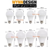 [1pc LED Bulb] 3w/10w/12w/18w/25w/30w Wynn Design E27 Holder Energy Saving Bulb Daylight WarmWhite C