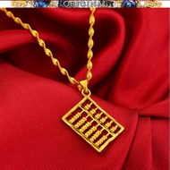 916 real gold necklace abacus pendant 916 real gold necklace wedding jewelry gift female birthday gift in stock