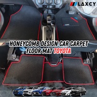 Toyota Avanza Fortuner Harrier Car LAXCY Carpet Honeycomb Floor Mat