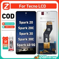 High Quality LCD For Tecno Spark 20/ 20C/ Spark 30/ 30C/ Spark 40 5G Compatible with original Glass 