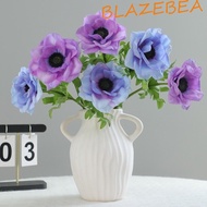BLAZEBEA Artificial Anemone, Real Touch Lifelike Silk Anemone Flowers, Flower Arrangements Handmade 