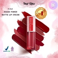 Y.o.u Rouge Power Matte Lip Cream [BPOM CERTIFICATION]/Lip Cosmetics/Lip Cream NO 1/18H Long Lasting