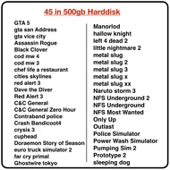 45pc games in 500gb harddisk play in p/laptopc external hard disk