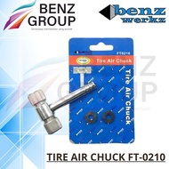 benz Werkz Tire Air Chuck FT-0210 Short T-Shaped Inflator Head BZ-5210 Tire Air Chuck Short T Model 