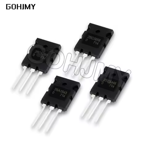 6PCS 2SC5200 TO-3P C5200 5200 2SA1943 A1943 2SC3998 TO-3PL transistor 3pairs (2SC5200 +2SA1943)