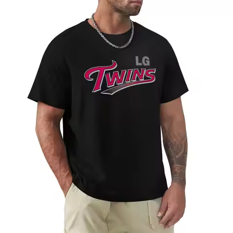 Men's and Women's Cotton T-shirts LG Twins Moscow Baseball KBO T-shirts Harajuku Clothing Outdoor Ca