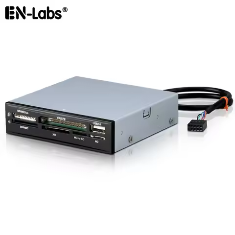 USB 2.0 Card Reader Hub 3.5 Front Panel TF Flash MiniSD Micro SD Card Slot MMC MS CF XD CF Hight Spe