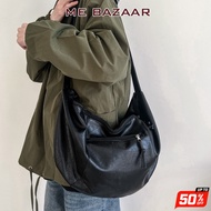 Men Motorcycle Crossbody Bag | PU Leather Waterproof Sling Shoulder Bag | 15 Inch Laptop Large Capac
