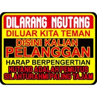 Waterproof Stickers PROHIBITED - WE ARE FRIENDS, HERE CUSTOMER TIMES