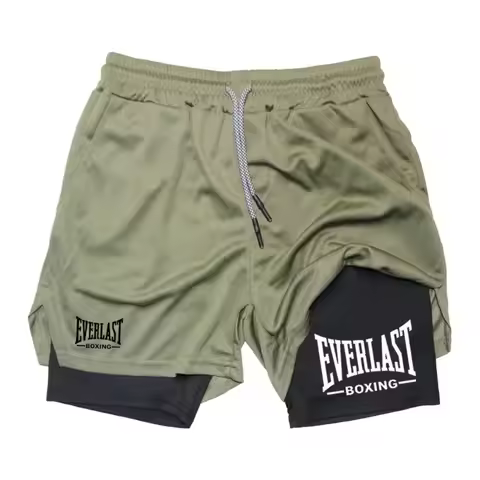EVERLAST Men's Tight Sports Shorts, Double Layer Quick Dry, Comfortable Stylish Basketball Compressi