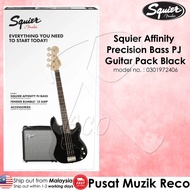 Fender Squier Affinity PJ Bass Guitar Pack with Rumble 15 Amplifier Black (0301972406)