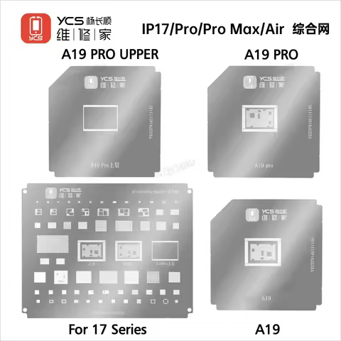 YCS A19 Pro IPhone 17 Pro Max 17 Air NFC Soldering Stencil Kit for Front Camera NFC Chip Repair BGA 