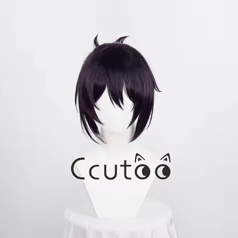 Anime Noragami yato Short Dark Purple Black Synthetic Cosplay Hair Heat Resistant Costume Wigs + Fre