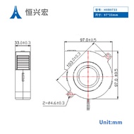 HXB9733Ball bearing blower12V 24V High-speed cooling fan with large air flow Cabinet Automotive Insp