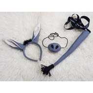 Horse Headband Horse donkey Costume Animal Animal Headband donkey costume Horse grey