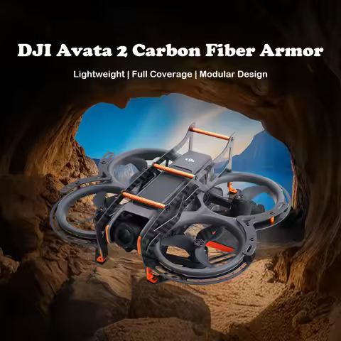 For DJI Avata 2 Full Carbon Fiber Aluminum Alloy Armor Lightweight Anti-Fall Protection Drone Guard 
