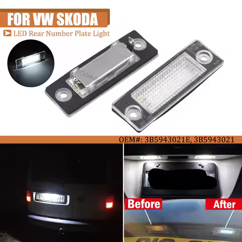 LED Car Canbus License Plate Light For VW Caddy MK3 Jetta Golf Plus Syncro MK5 Passat B5.5 Touran MK