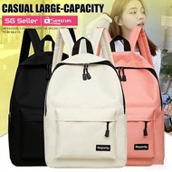 [SG SELLER] Women School Backpack Kroean Simple Nylon/Canvas Bag pack Large Capacity Laptop Bag Ligh