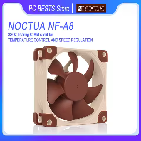 Noctua NF-A8 Case Fan 80mm CPU Cooling Fans 3pin/4pin PWM Quiet Temperature Control Case Heatsink Fa
