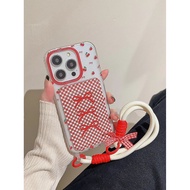 MERAH Bow Card Holder Red Strap Case Realme 15T 5G C85 C71 Note 60 60X C75 C75X C35 C53 C51 C51S C21
