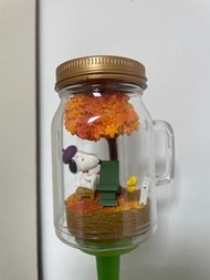 Snoopy 史努比 秋季風景盒玩 楓葉 玻璃瓶中作畫