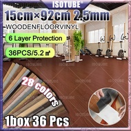 ISOTUBE 54sqft/36pcs VINYL FLOORING 2.5MM SELF ADHESIVE 36pcs 54sqft /WATERPROOF/LANTAI VINYL/DIY VI