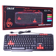 Keyboard OKER KB-399Plus  - Black USB OKER KB-399Plus Gaming Keyboard คีย์บอร์ดเกมมิ่ง