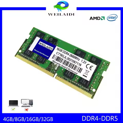 DDR4 DDR5 Laptop RAM 4GB 8GB 16GB 24GB 32GB 48GB PC4 2133 2400 2666 3200MHZ PC5 4800 5200 5600MHZ 1.