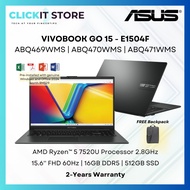 ASUS Vivobook Go E1504F-ABQ469WS/470WMS/471WMS - 15.6" RYZEN 5 7520U,16GB 512GB SSD, OPI W11 Home