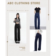 919 Jeans Retro straight leg jeans women spring and autumn new high-waisted loose thin mopping pants
