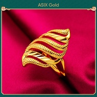 ASIX GOLD Original 916 Korea Gold Women's Wave Pattern Ring