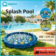 【Ship in MY】170cm Kids Swimming Pool Splash Pool Sprinkle Fountain Pad Sprinkler for Summer Indoor O
