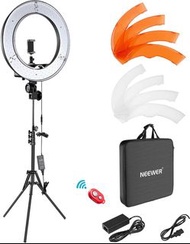 實體店鋪 Neewer Ring Light Kit:18 inch/48cm Outer 55W 5500K Dimmable LED Ring Light, Light Stand, Carrying Bag for Camera,Smartphone,YouTube,TikTok,Self-Portrait Shooting, Black,  18吋環形LED手機自拍補光燈