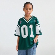 เสื้อยืดกราฟิก Oversize วินเทจ เสื้อยืดโรงเรียนสำหรับสาวๆ วันแรกของโรงเรียน เสื้อกีฬาฟุตบอล/วอลเลย์บ